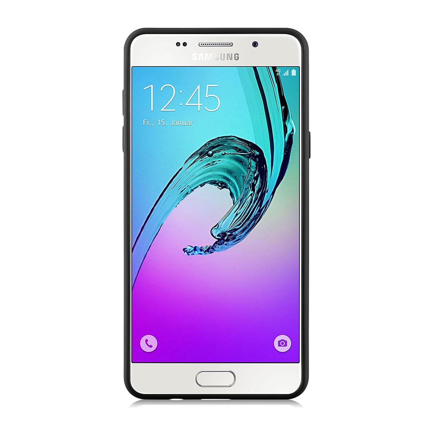 Kit Capa Tpu Preta Galaxy A5 2016 A510 Case + Película Gel
