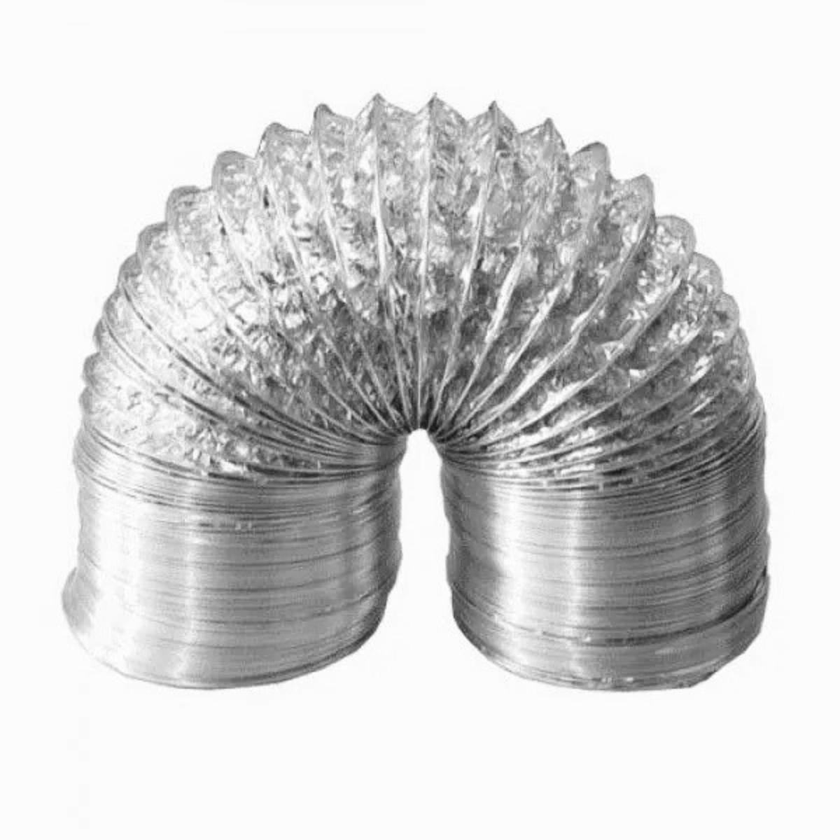 Miniatura Duto Flexível Alumínio 8 Pol X 10M 200Mm Ventilação Coifa
