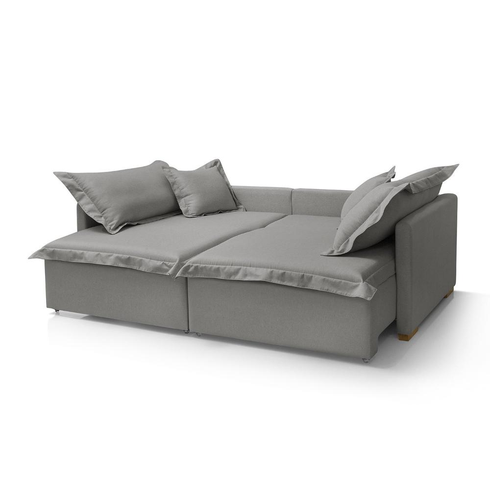 Miniatura Sofá Cama Portinari 2 Lugares Retrátil 184 Cm Cinza Escuro