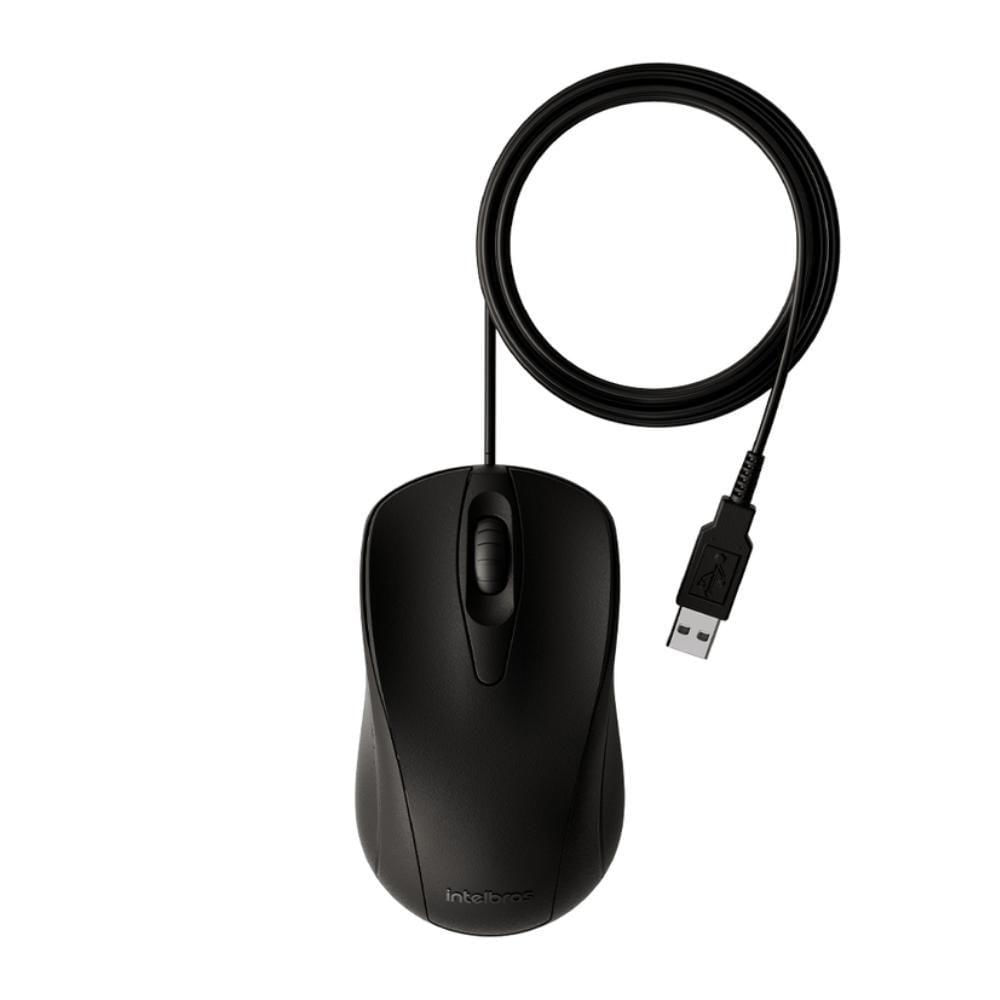 Miniatura Mouse Intelbras Mci10 Com Fio Preto