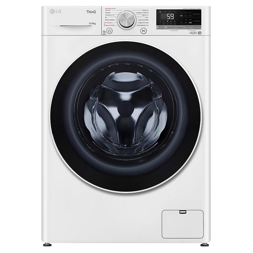 Miniatura Lava & Seca 14 Kg LG Smart com Inteligência Artificial AIDD™ Branca com 13 Programas de Lavagem - CV5014WC4 110