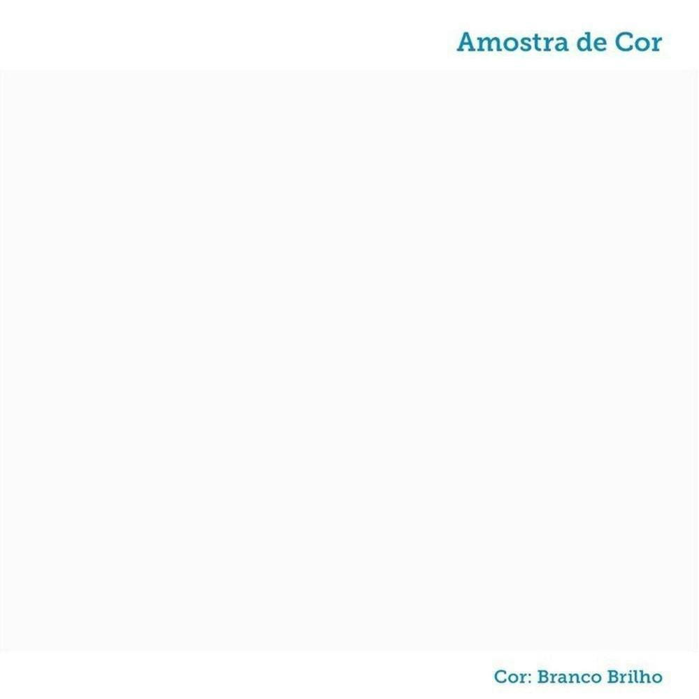 Quarto de Bebê Completo Berço Minicama Guarda-roupa 4 Portas e Cômoda 100% Mdf Nina Espresso Móveis Branco Brilho