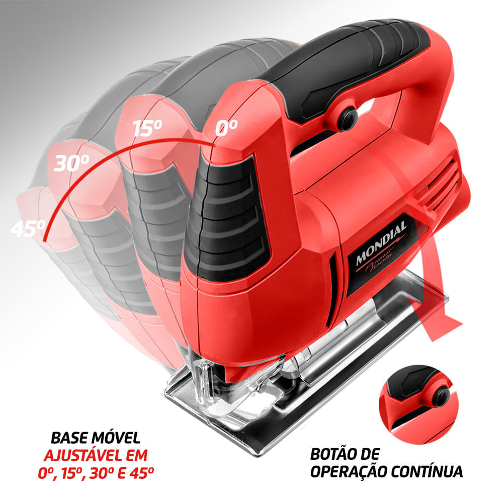 Miniatura Serra Tico-Tico Mondial Power Tools FST-03 SERRA TICO-TICO-127V-VERMELHO