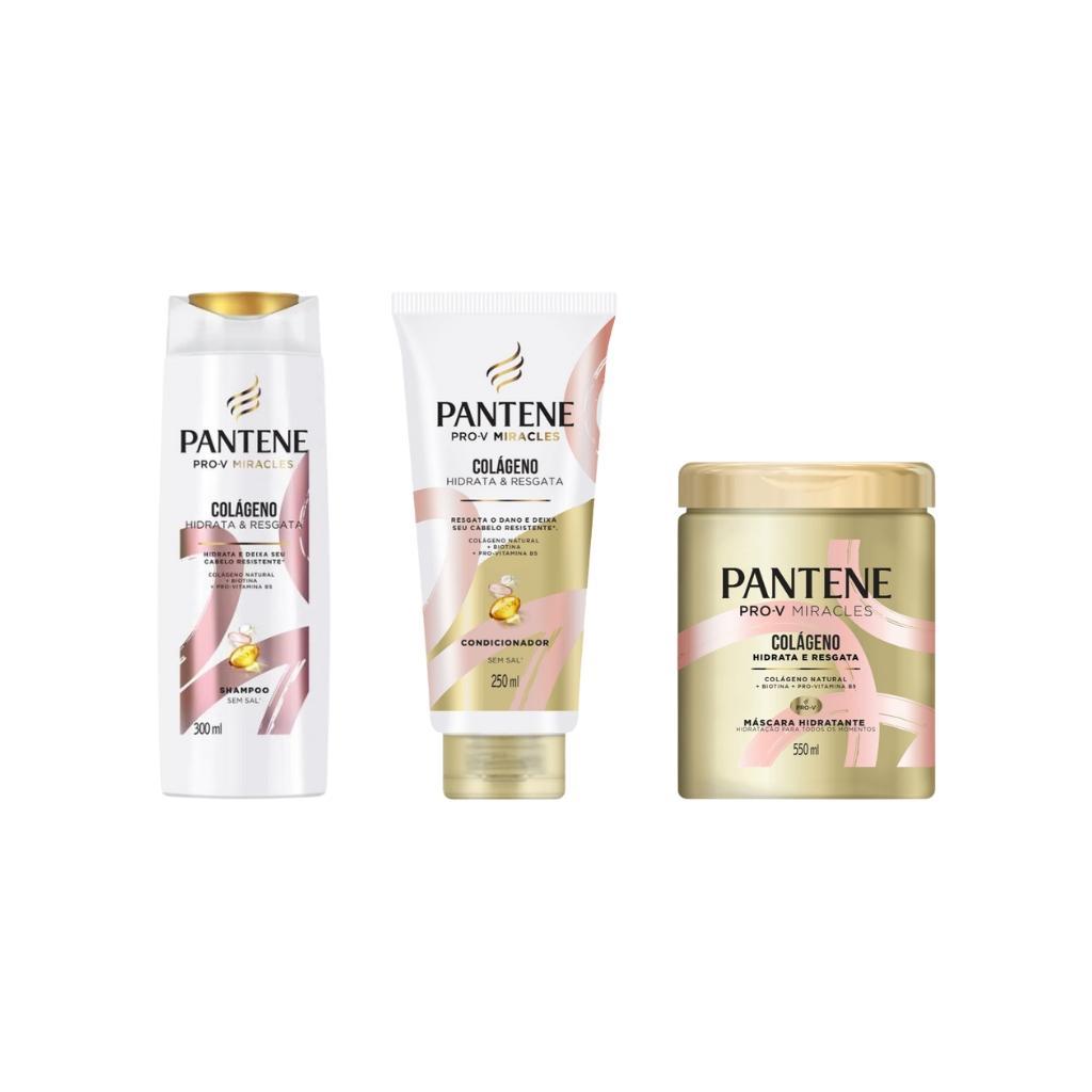 Miniatura Kit Pantene Colageno 1 Sh 300Ml + 1 Cond 250Ml + Masc 550Ml