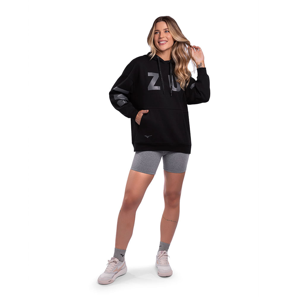 Moletom Canguru Sportstyle Feminino Mizuno Preto - G