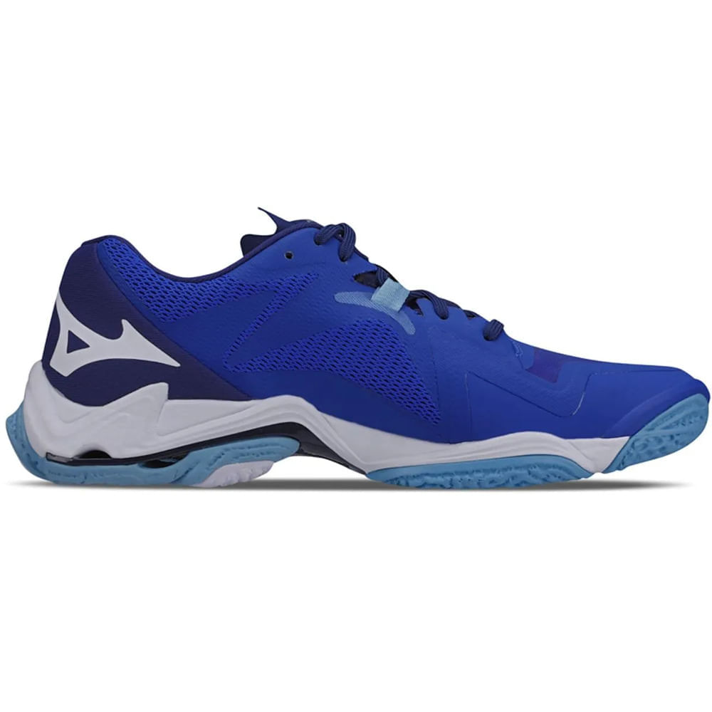 Miniatura Tênis de Vôlei Mizuno Wave Lightning Z8 38 Azul