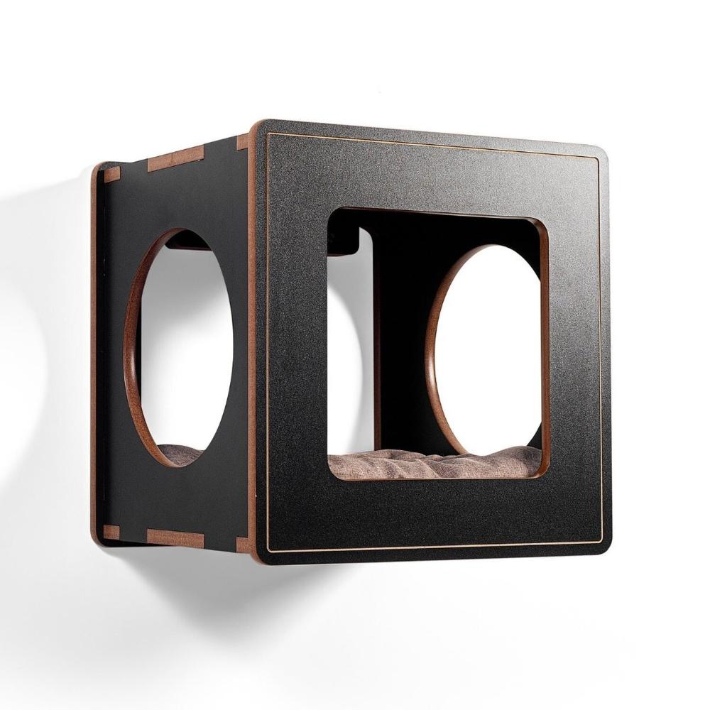 Nicho Para Gatos Sagu - Frente Quadrado Preto