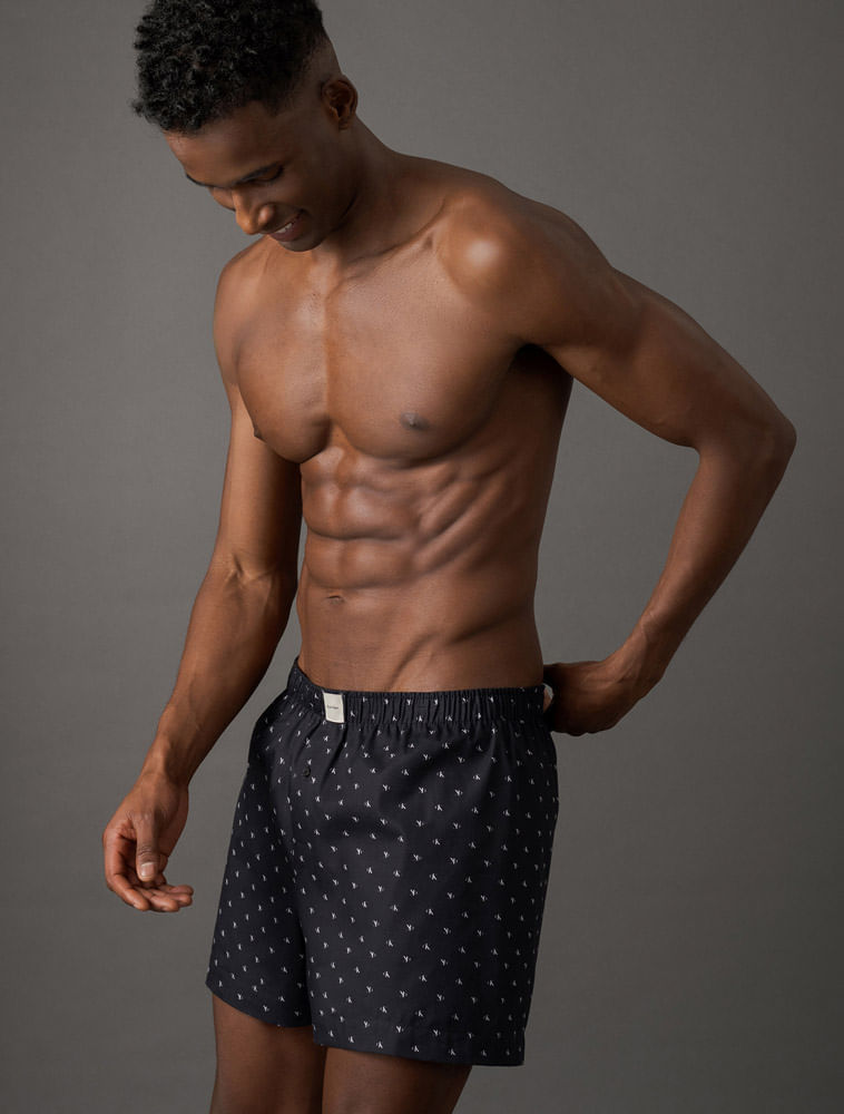 Cueca Samba Canção Modern Print Diamond Calvin Klein Underwear - Preto Cueca Samba Canção Modern Print Diamond Calvin Klein Underwear Preto g