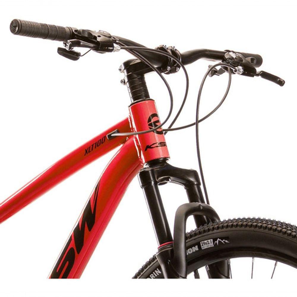 Miniatura Bicicleta Ksw Aro 29 21 Velocidades Freio A Disco Mecânico Alumínio Vermelho Ferrari 19