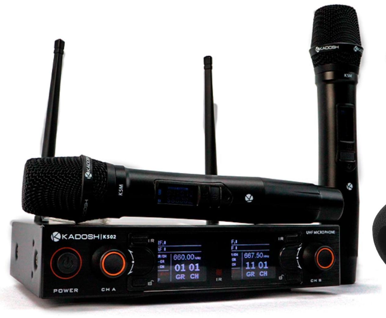 Miniatura Microfone Sem Fio Kadosh K502M + Cachimbos E Espumas