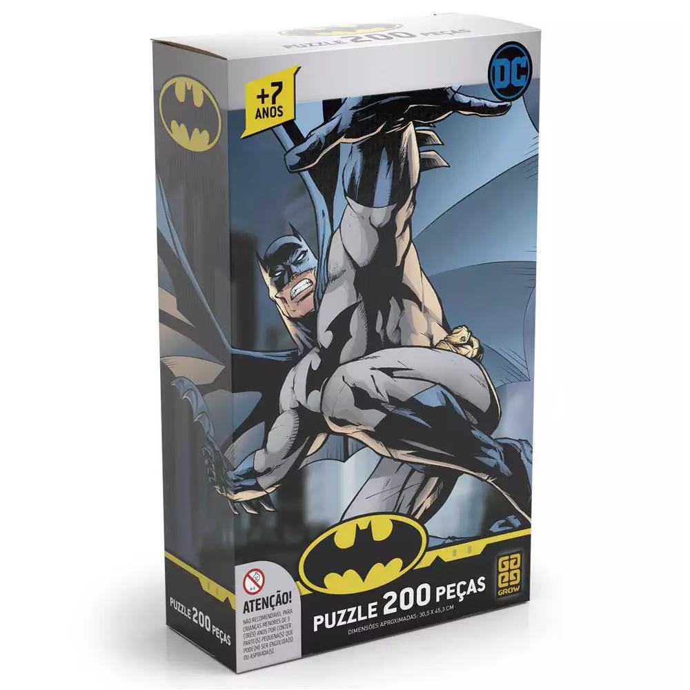 Miniatura Quebra Cabeça Puzzle Dc Batman Com 200 Peças Da Grow 03809