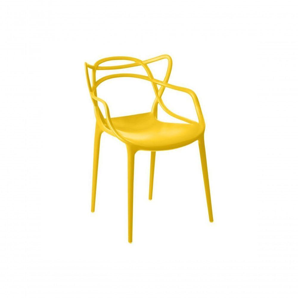 Miniatura Cadeira Allegra Sala De Jantar Amarelo - D´rossi