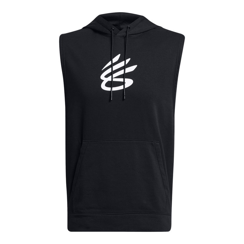 Miniatura Regata de Treino Masculina Under Armour Curry Fleece Hoodie GG Preto