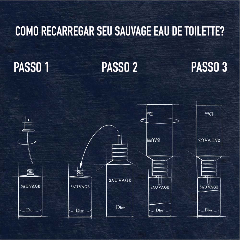 Refil Sauvage Dior Perfume Masculino EDP 300ml