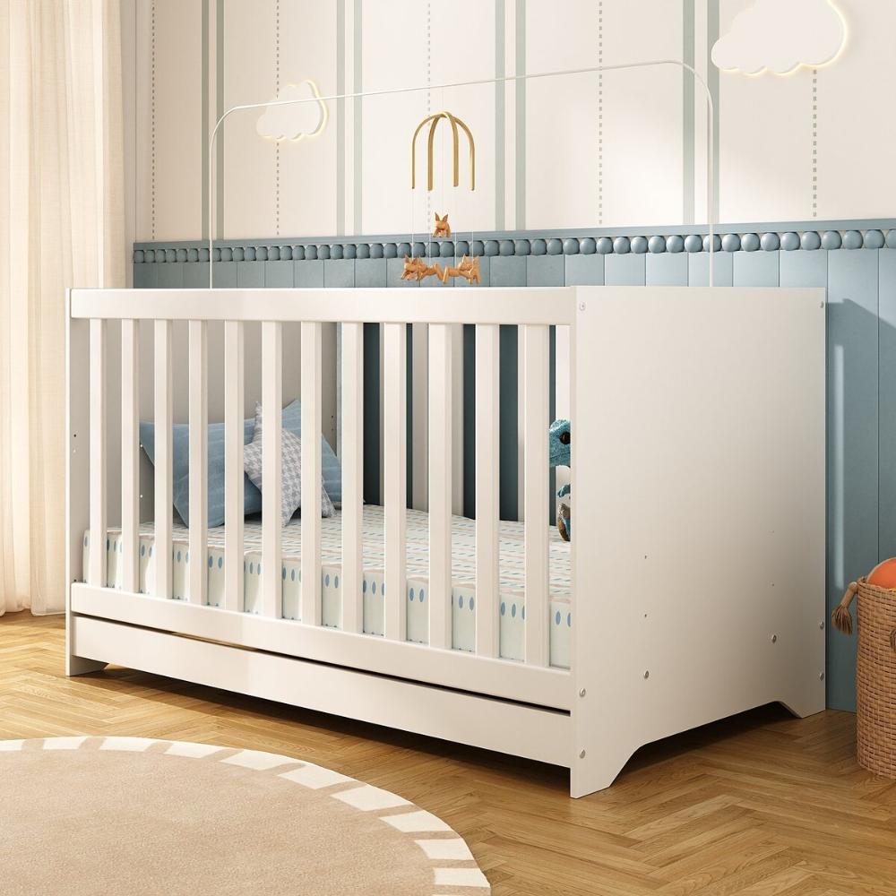 Miniatura Berço Americano 3 em 1 com Colchão Incluso Multimóveis MP0527PA Branco