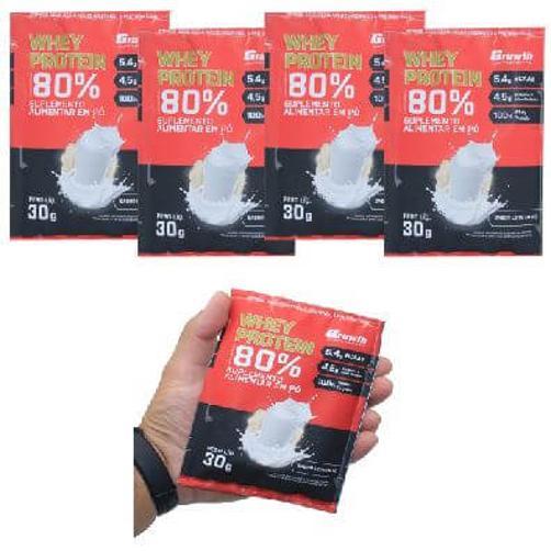 Miniatura 5 Sache Dose Whey Protein Growth Sabor Leite Em Po Dia A Dia