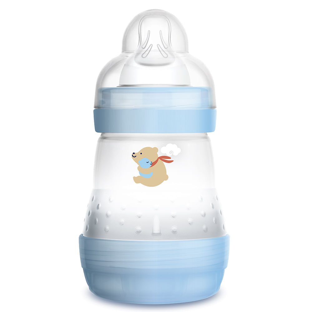 Miniatura Mamadeira Mam Easy Start 0 Meses Azul 130ml Ref:4655
