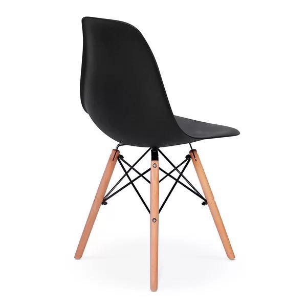 Sala De Jantar Mesa Eames Eiffel Branca 90Cm Com 4 Cadeiras