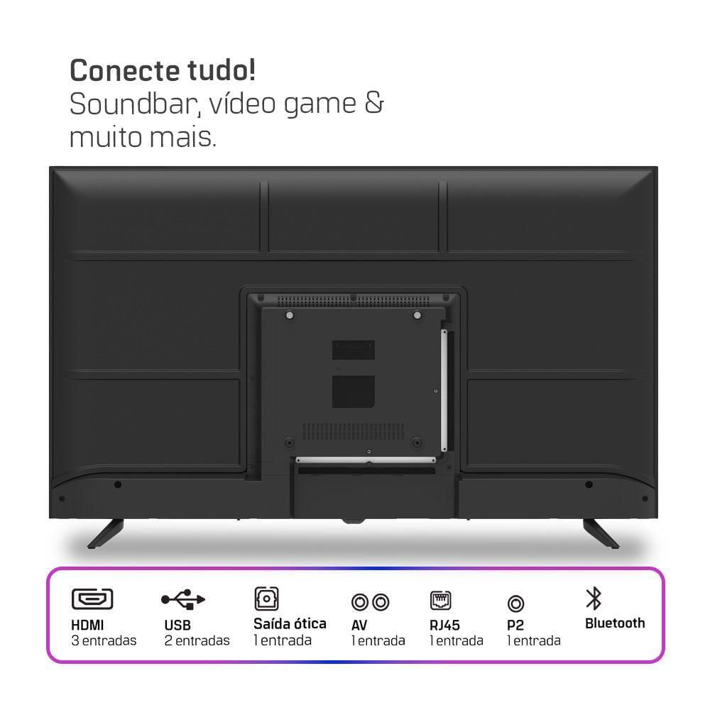 Miniatura Smart TV HQ 43 Full HD Tela Sem Bordas Sistema Android Design Slim HQS43NKHM Bivolt