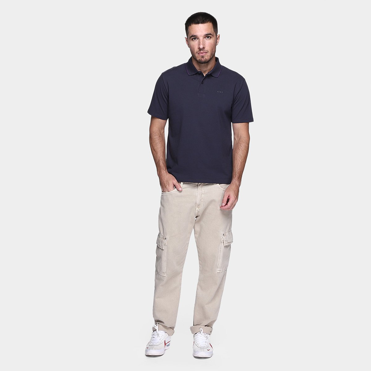 Miniatura Camisa Polo Ellus Gotico Classic Masculina Azul Escuro - M