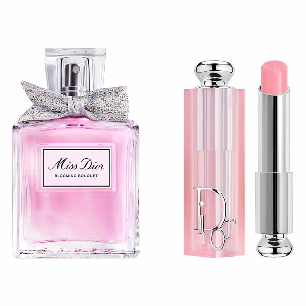 Miniatura Coffret Miss Dior Blooming Bouquet Kit - Perfume Feminino + Bálsamo Labial Addict Lip Glow Kit