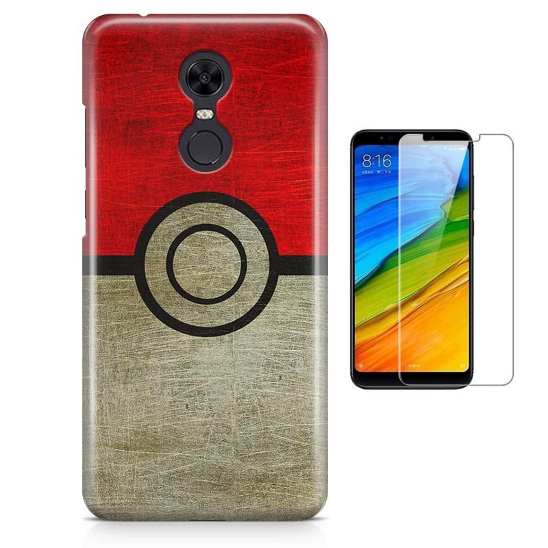 Miniatura Kit Capa Xiaomi Redmi 5 Plus Pokémon Pokeball E Pelicula