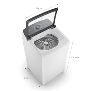 Máquina de Lavar Brastemp BWF14AB 14kg Smart Sensor Ciclo Tira Mancha Cesto Inox Branca 110V