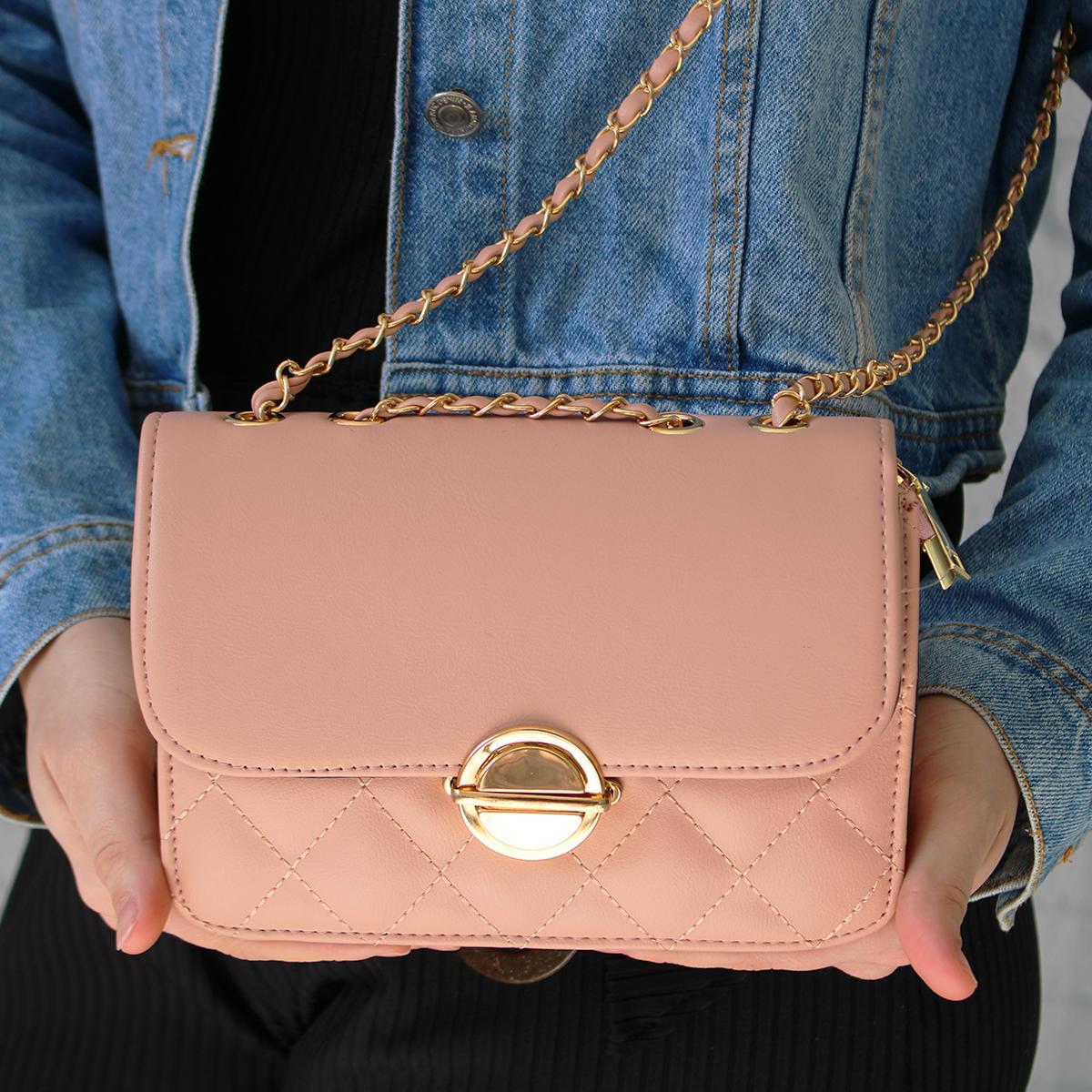 Bolsa Transversal Tiracolo Bolsinha Ombro Feminina Corrente