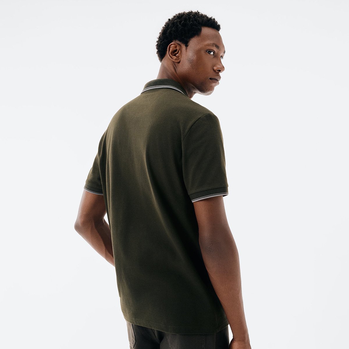 Miniatura Camisa Polo Hering Masculina Verde escuro - G