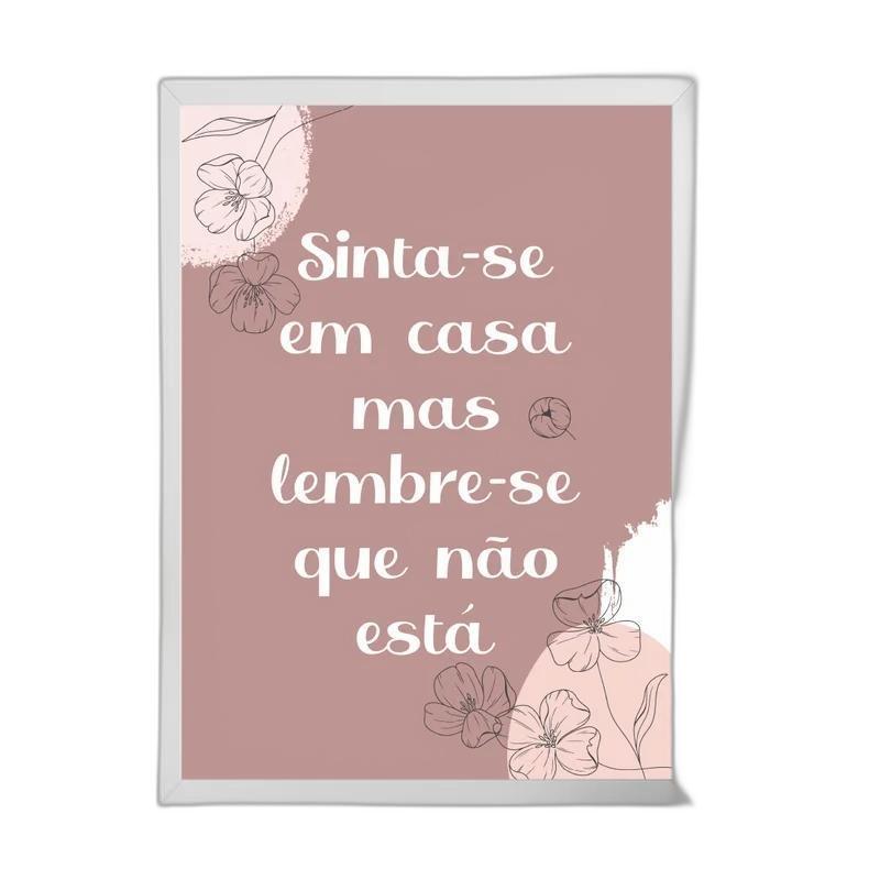 Miniatura Quadro Sinta-Se Em Casa Mas Não Está 45X34Cm Branca