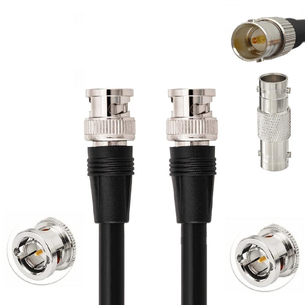 Miniatura Cabo Coaxial Vídeo Sdi / Bnc 12G Uhd 4K 75 Ohm Adaptador