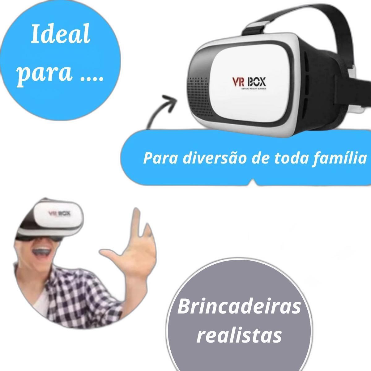 Óculos Vr Box 2.0 Realidade Virtual 3D Android Com Controle
