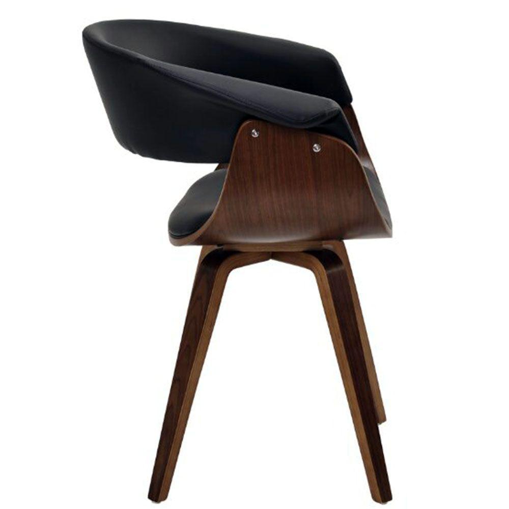 Miniatura Cadeira Betina Base Giratória - Pu Preta