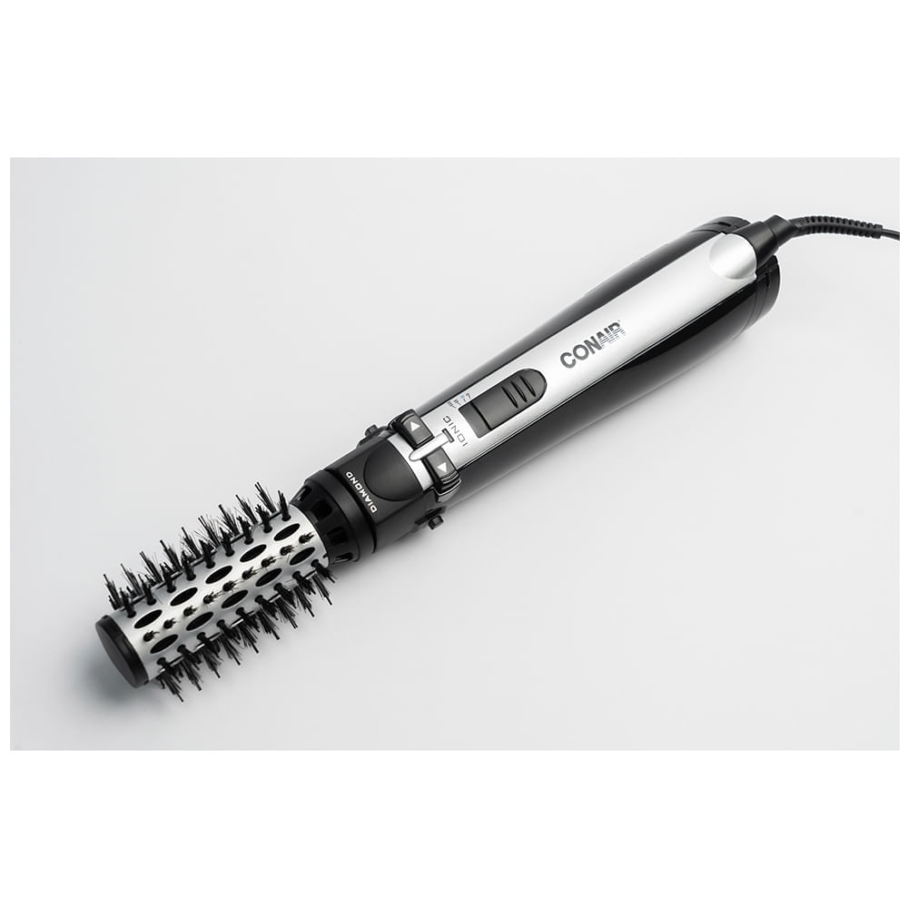 Escova Secadora Rotativa Diamond Rotating Conair e 900W Preto e Prata - 2735ABR 110