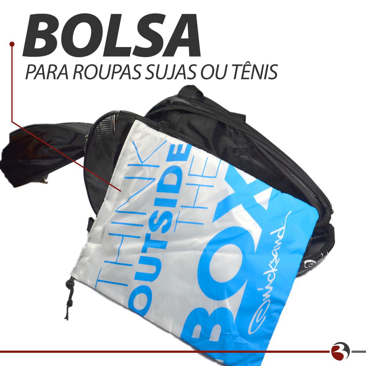 Mochila Raqueteira Beach Tennis Quicksand Backpack Preta