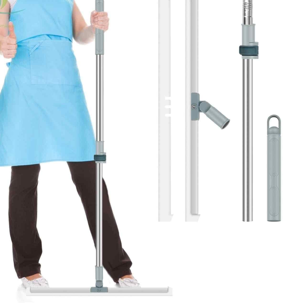 Miniatura Super Rodo Vassoura Mágica De Silicone 50Cm Cabo De 160Cm