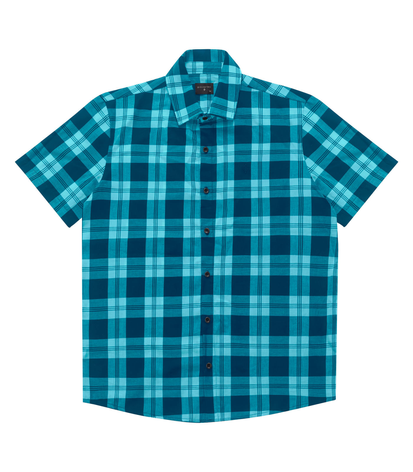 Miniatura Camisa Masculina Xadrez Diametro Azul G