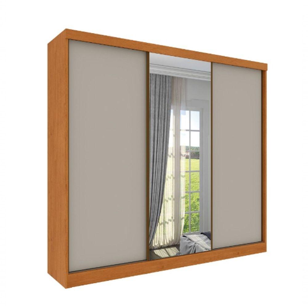 Miniatura Guarda Roupa 3 Portas Monte Carlo Com Espelho Tcil Móveis Cinamomo Off White