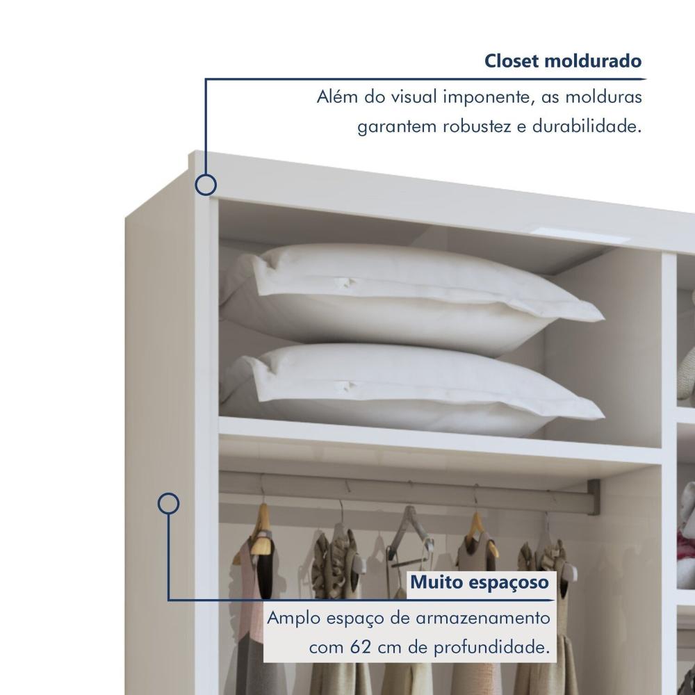 Miniatura Quarto Infantil Completo Closet Eloá e Cama Irlanda Branco