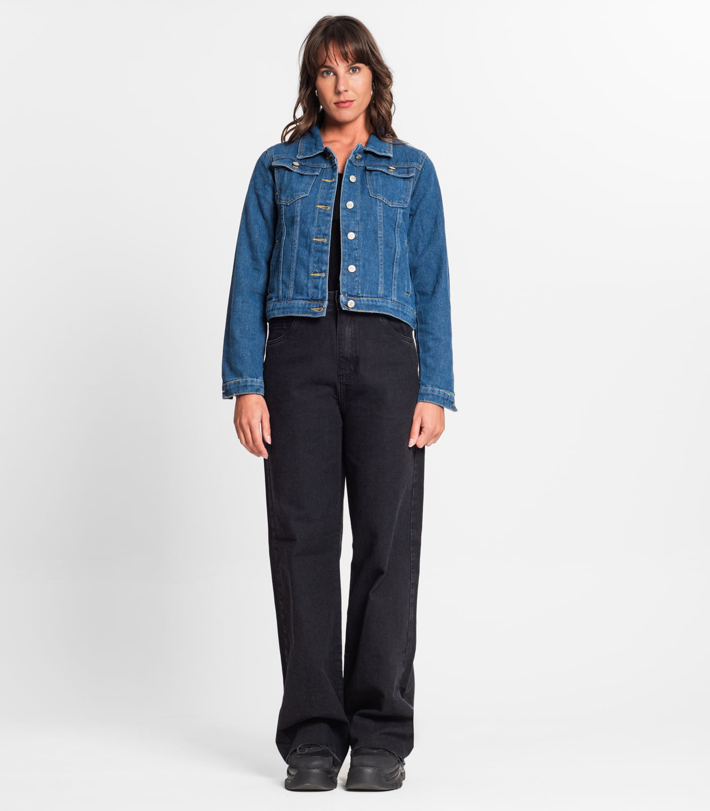 Miniatura Jaqueta Jeans Feminina Rovitex Azul G