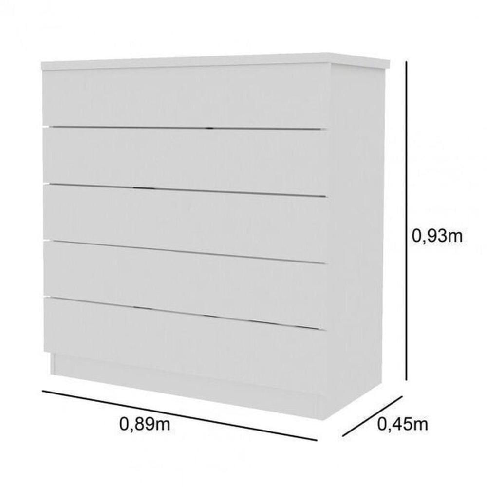 Quarto Casal Completo Guarda-Roupa Lima, Cama Mônaco e Cômoda Premium Espresso Móveis Neve