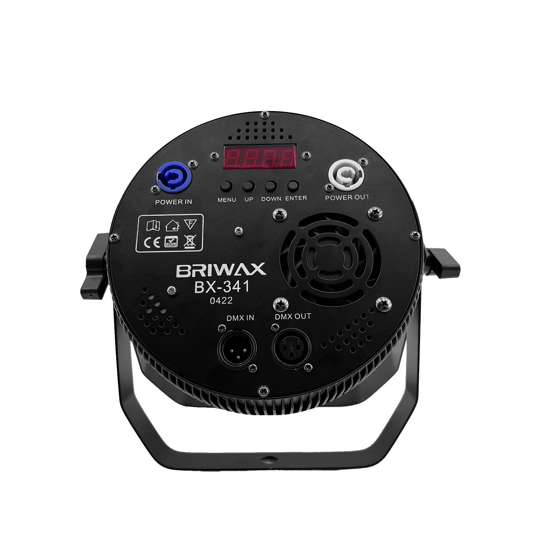Miniatura Kit 8 Par Led Indoor Slim Briwax 18X12W Rgbw + Mesa Dmx 512