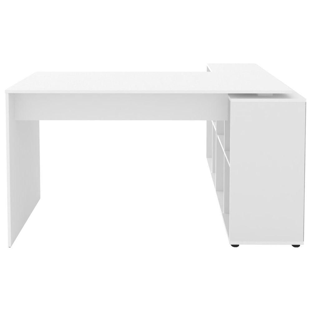 Miniatura Escrivaninha Em L Mesa Office 8 Nichos Nero Ii Branco