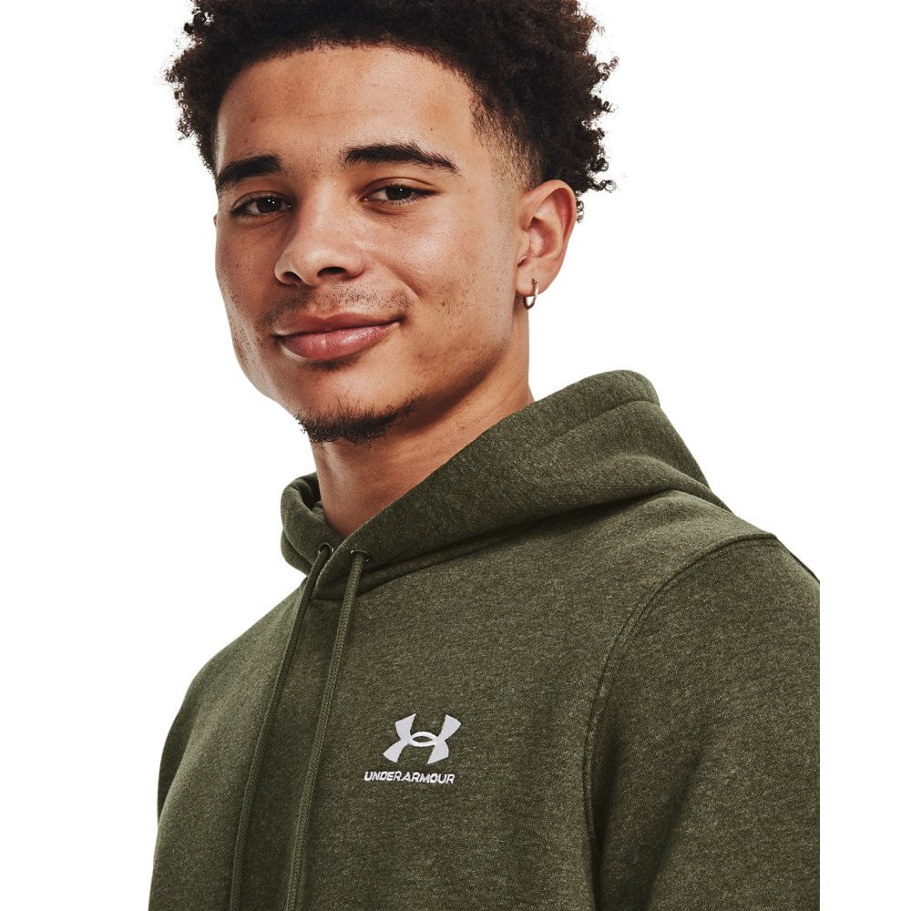 Miniatura Moletom Masculino Under Armour Essential Fleece Hoodie Verde - 2GG
