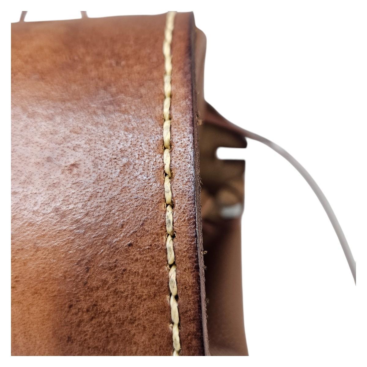 Miniatura Bolsa Algibeira Bag Legítimo Marrom Para Cinto