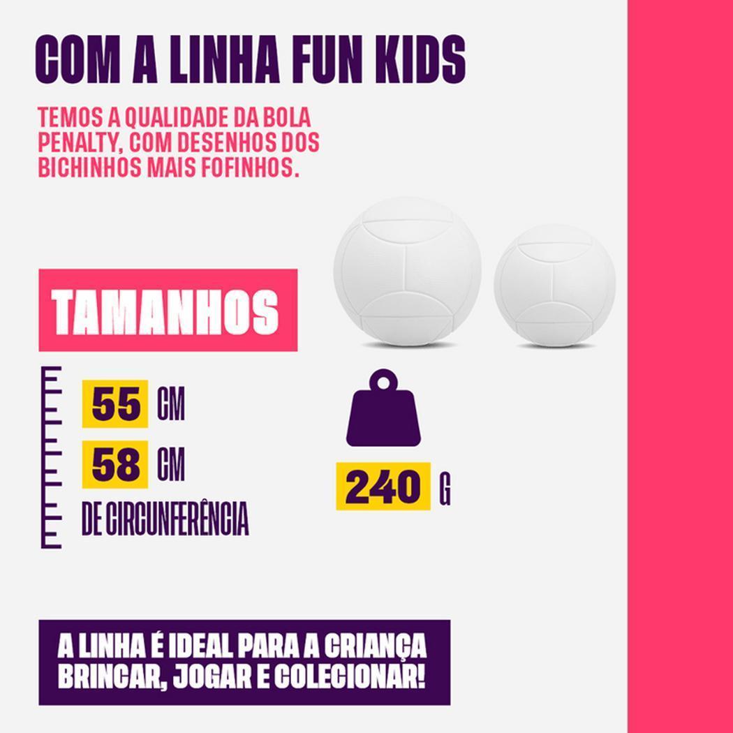 Miniatura Bola Infantil Penalty Fun Kids Junior Recreação Com Desenho