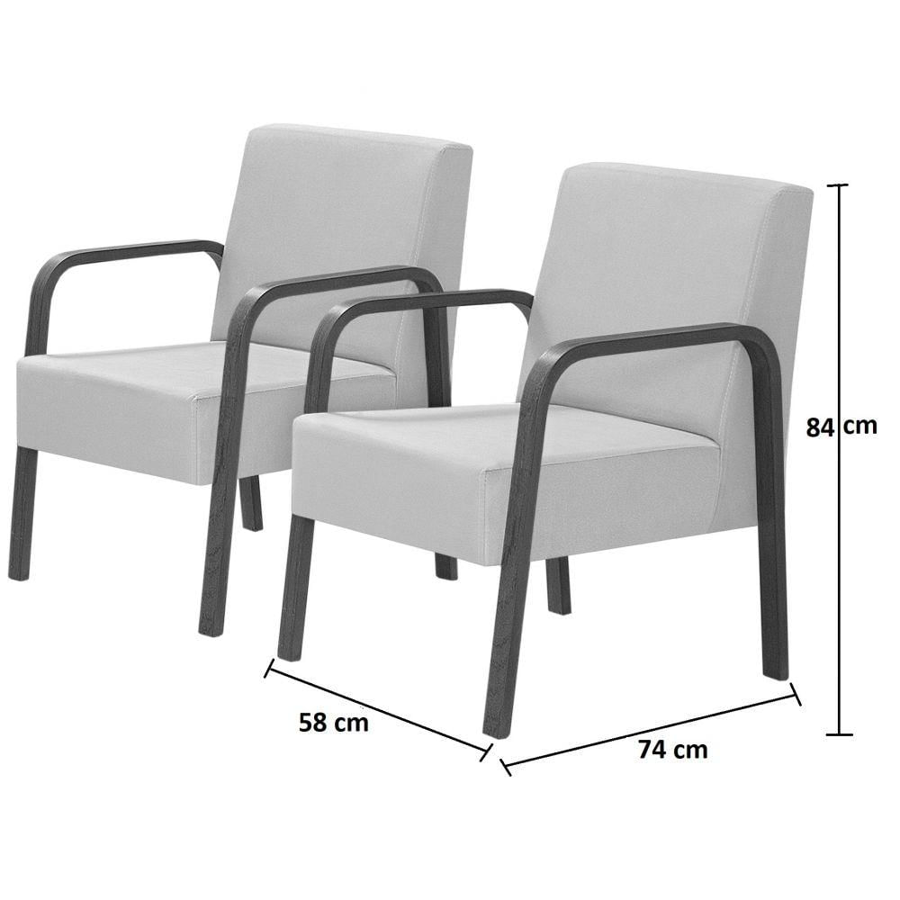 Miniatura Kit 4 Poltrona 1 Lugar Jade Braço Madeira Suede Rosa