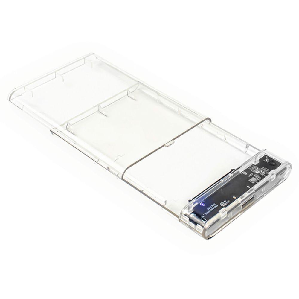 Miniatura Case Hd Externo 2.5 E Sata Ssd Usb 3.0 Transparente Exbom
