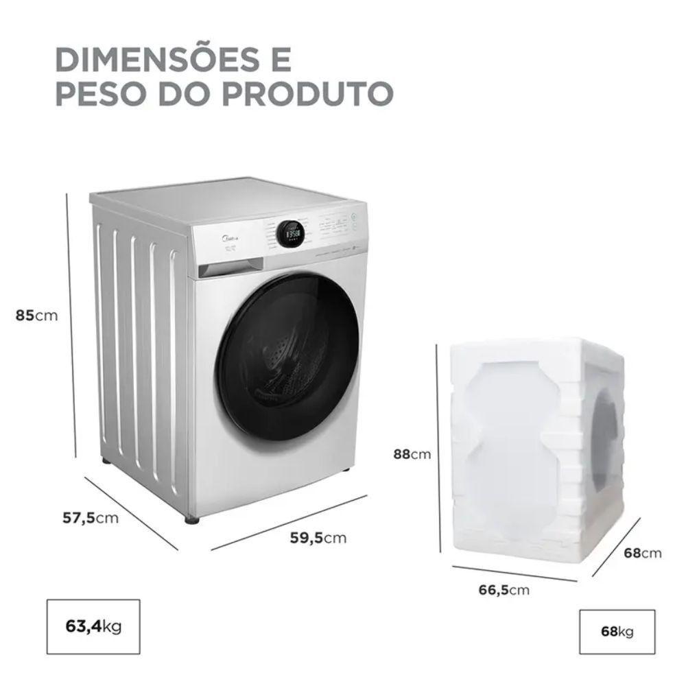Miniatura Lava E Seca Midea 11Kg MF201D110WB/WK Branco 220V