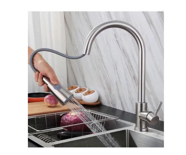 Miniatura Torneira Gourmet Misturador Monocomando Prata Escovado